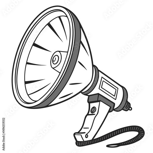 Professional spotlight illustration isolated on white background