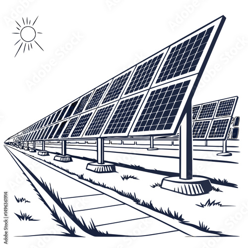 Solar panels energy renewable clean power source
