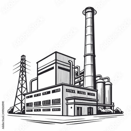 Industrial power plant energy generation factory