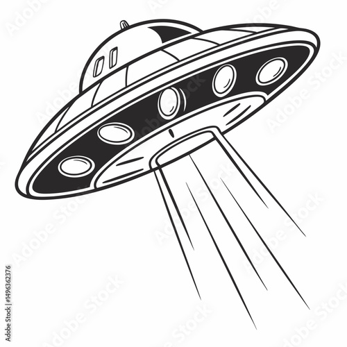 Classic ufo spaceship flying saucer alien abduction