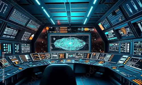 Massive Spaceport and Command Hub: A Generative AI Vision of Futuristic Mission Control