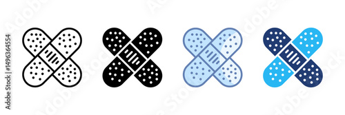 Bandage Icon Set Multiple Style Collection