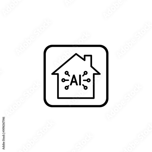 Smart home outline icon or smart home icon vector isolated. Best smart home icon vector for product packaging design element. smart home outline icon for packaging design element.
