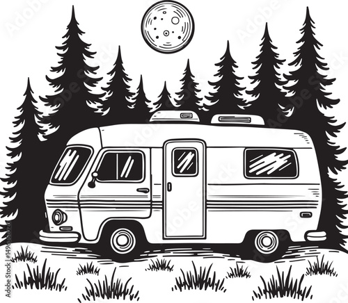 Adventure Van SVG | Mountain Camping Silhouette for Travel Stickers, Shirts & Crafts”

“Van Life SVG Bundle | Retro Camper, Pine Trees & Mountain Clipart for Outdoor Lovers”

“Scenic Road Trip Vector 
