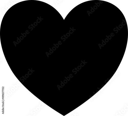Simple black heart graphic, solid color, symbolic shape.