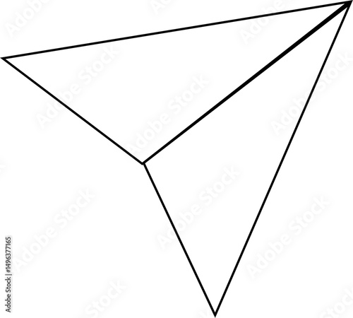 Simple geometric shapes composed of black lines, forming a triangular design.