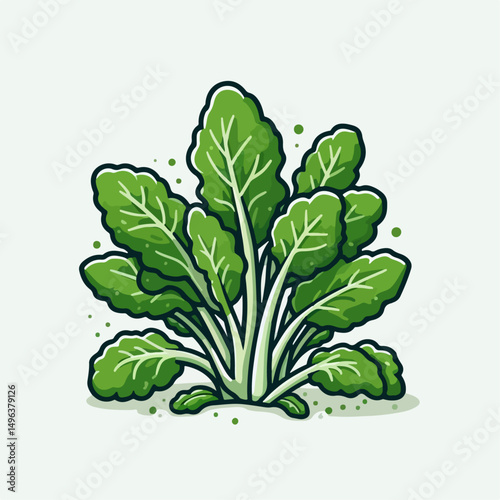 mustard greens vector illustration