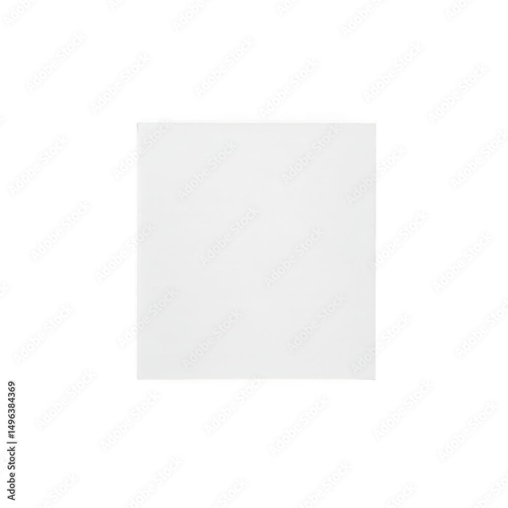 Blank white square paper isolated on transparent background Blank white square paper isolated on transparent background