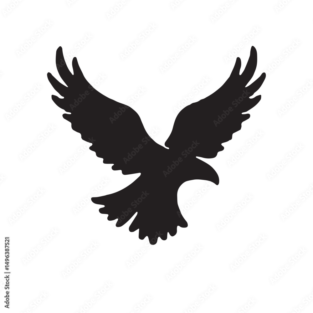 Obraz premium eagle logo vector Bold and clean eagle logo vector, with sharp lines and a strong silhouette 