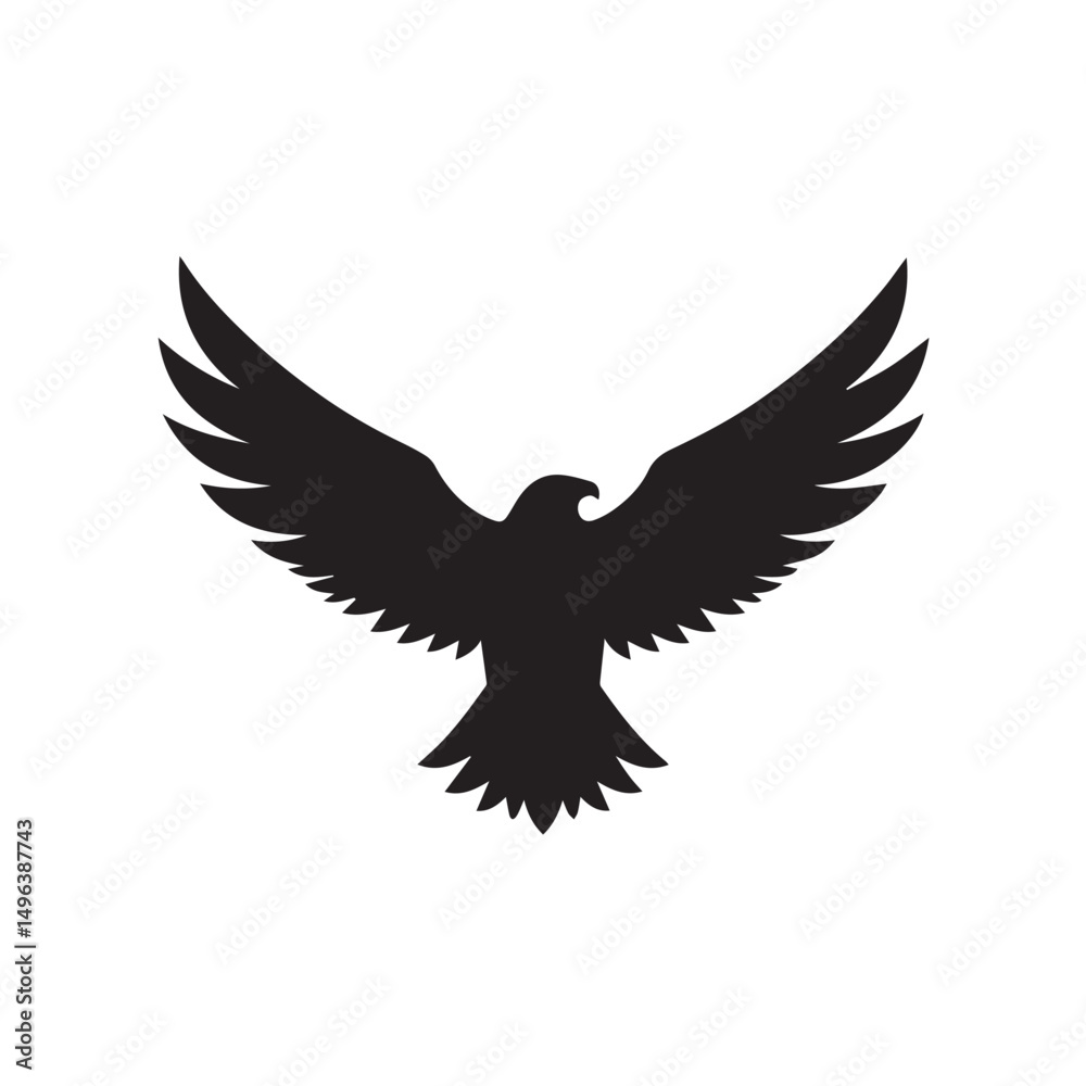 Fototapeta premium eagle logo vector Bold and clean eagle logo vector, with sharp lines and a strong silhouette 