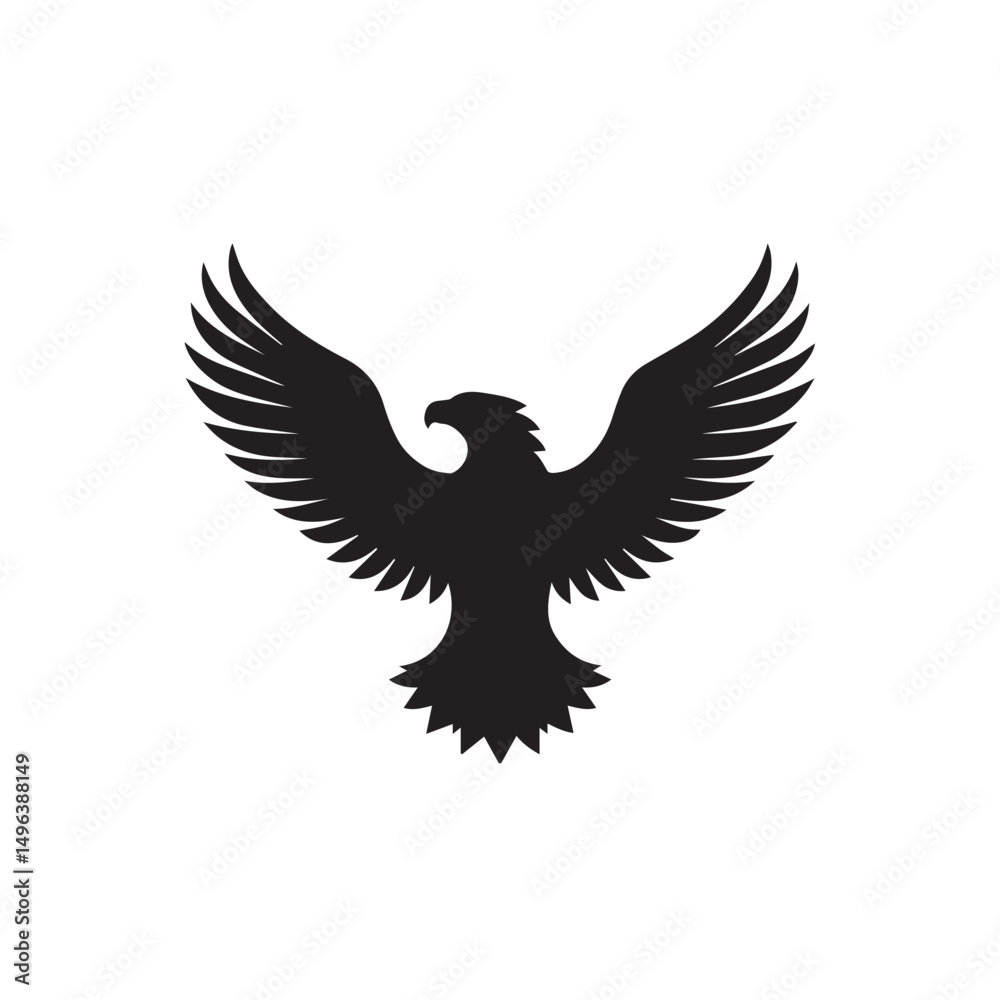 Fototapeta premium eagle logo vector Bold and clean eagle logo vector, with sharp lines and a strong silhouette