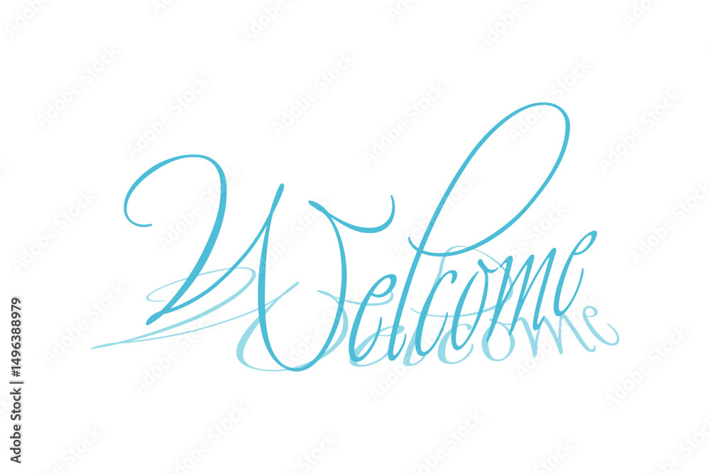 Fototapeta premium Welcome - Welcome typography banner