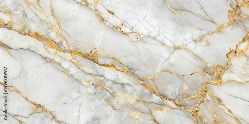 Elegant White and Gold Marble Texture High-Resolution Image for Design Projects
