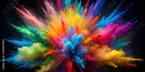 Vibrant Color Explosion A Stunning Burst of Rainbow Hues