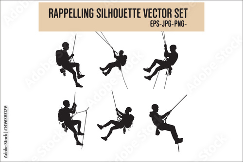 Rappelling Silhouette Shirt – Rock Climber Design for Adventure Lovers