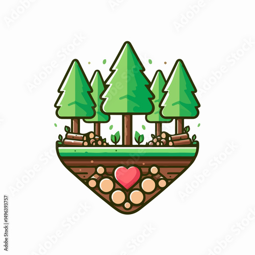 reforestation vector illustration