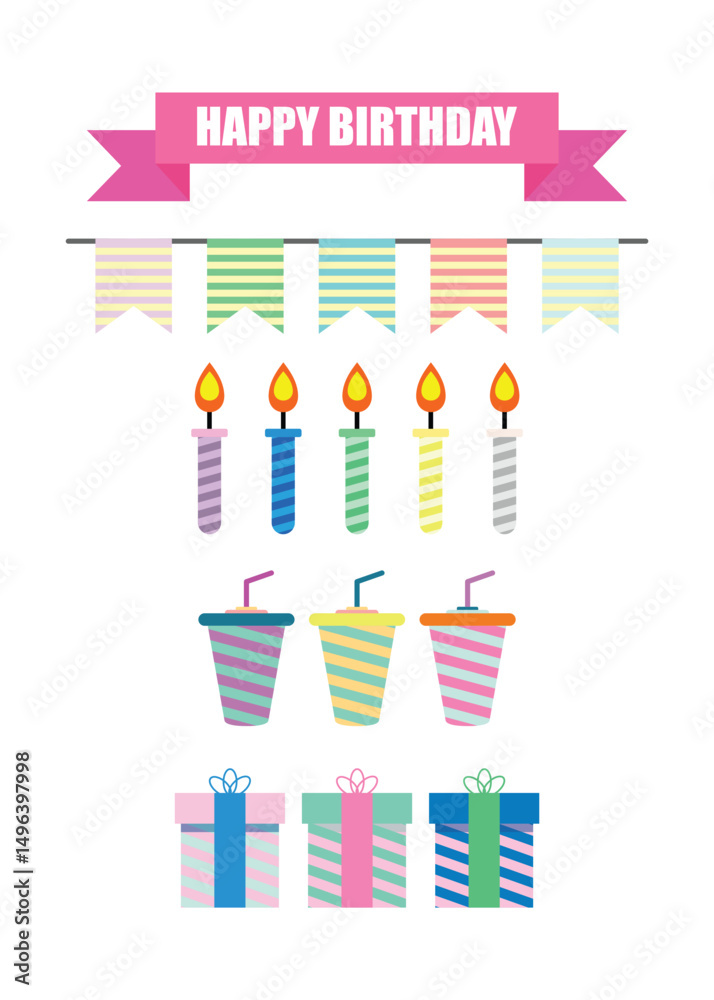 Obraz premium Birthday elements.cdr