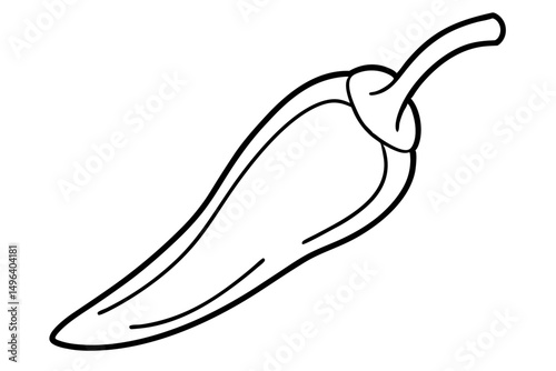 poblano chili silhouette vector