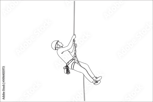 Rock Climber Rappelling Silhouette | Adventure SVG Clipart | Hiking & Climbing Wall Art Design | Digital Download