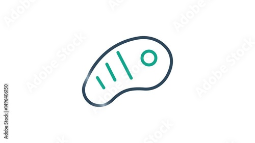 Steak icon animated. animated icon related to food. suitable for user interface, provide visual feedback and more. alpha channel, transparent background
