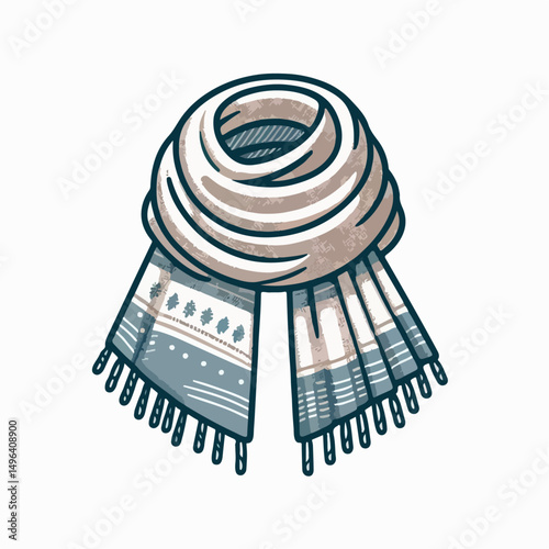 shawl vector illustration