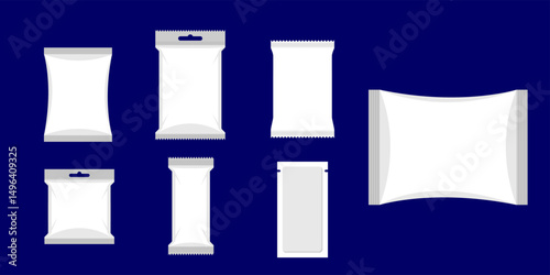 blank sachet packaging mockup template design