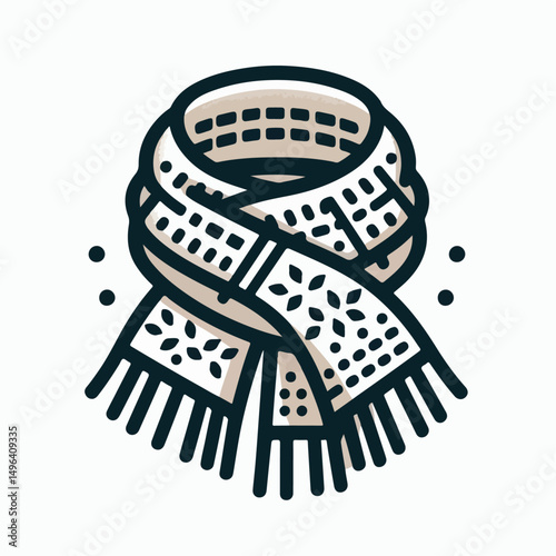 shawl vector illustration
