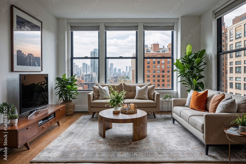 Fototapeta premium Chic Urban Apartment Photography by Professional Real Estate Photographers