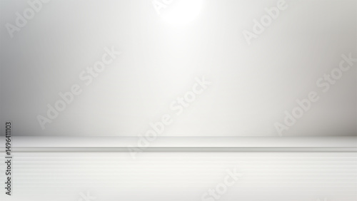 bright minimalist white studio space with clean backdrop and floor for product photography commercial use