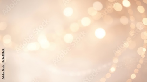 Abstract Background of Soft, Golden Lights and Shimmering Particles