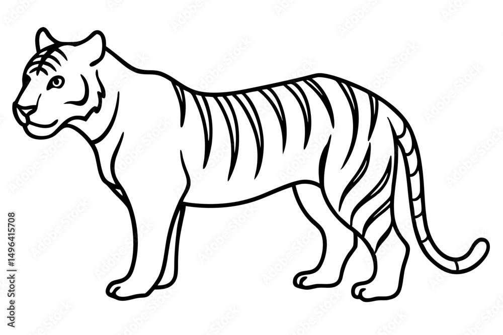 Obraz premium tiger silhouette vector