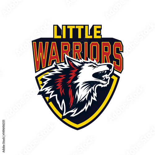 This set of dynamic sports logos features a fierce wolf as the central icon, symbolizing power, loyalty, and aggression. 