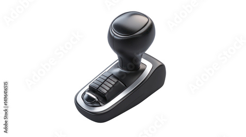 Car gear shifter isolated on a white background.