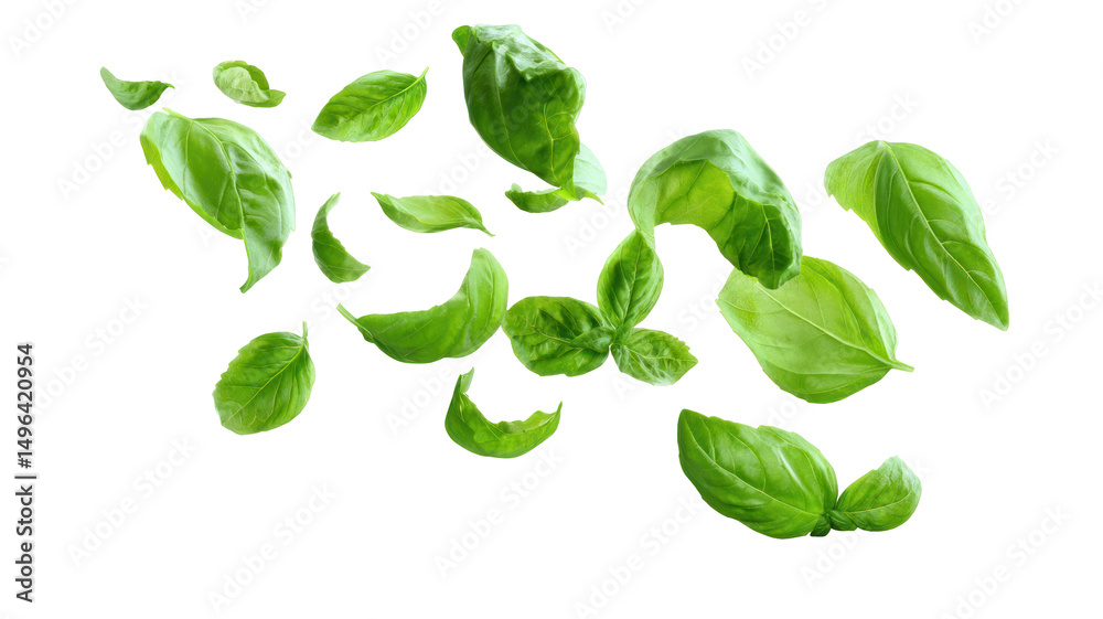 Falling Basil Leaves with Transparent Background
Falling Basil Leaves with Transparent Background