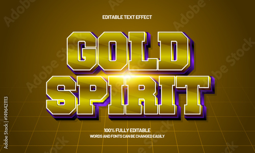 gold spirit editable text effect with a king and kingdom text style