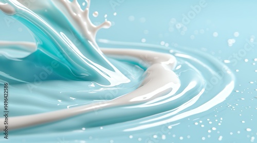 Liquid Splashes in Blue