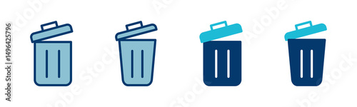 Trash icon vector isolated on white background. trash can icon. Delete icon vector