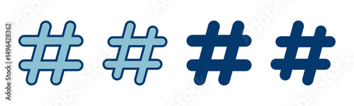Hashtag icon vector isolated on white background. hashtag vector icon