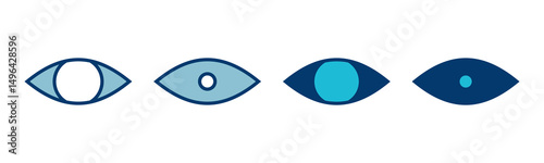 Eye icon vector isolated on white background. Look and Vision icon. Eye vector icon