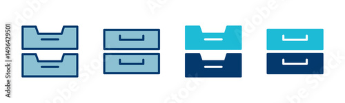 Archive folders icon vector isolated on white background. binders vector icon. Archive storage icon.