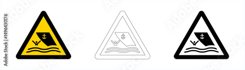 Maritime traffic warning in vector format
