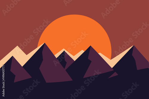 mountain landscape vector illustration