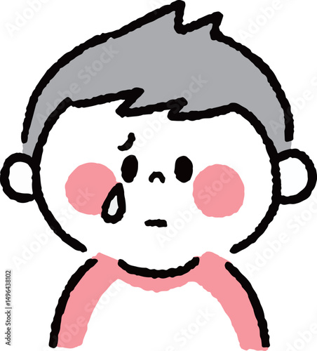 泣いている男の子