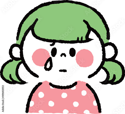 泣いている女の子