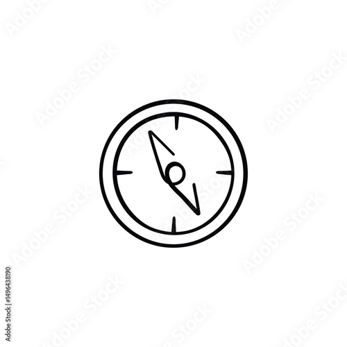 Compass Line Style Icon Design