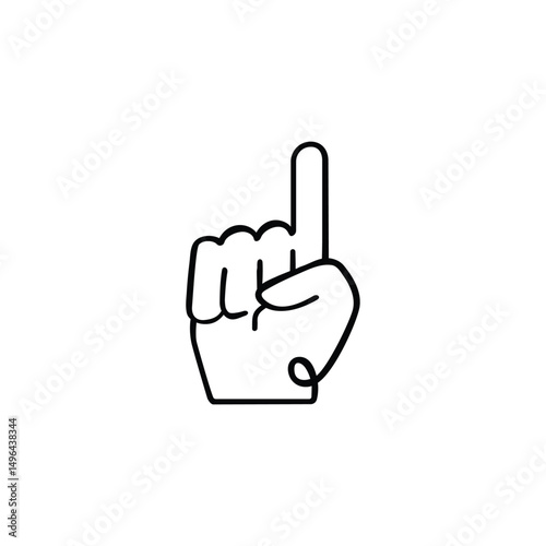 Foam Hand Line Style Icon Design