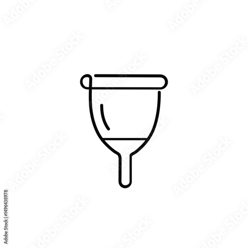 Menstrual Cup Line Style Icon Design