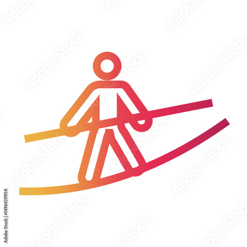 tightrope Line Gradient Icon