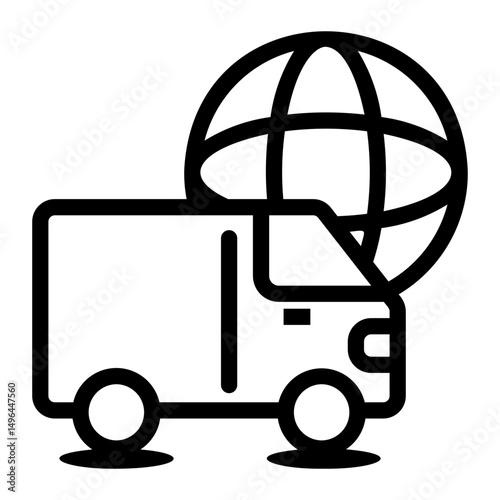 delivery truck Line Icon