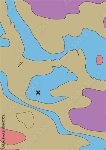 Abstract Treasure Map 